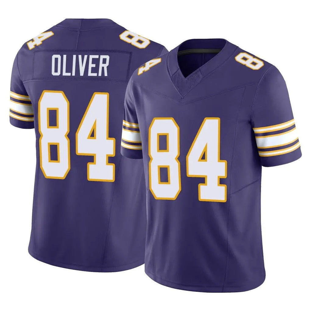 M.Vikings #84 Josh Oliver Player Purple Limited Classic Vapor F.U.S.E. Home Game Gdoa Stitched Jerseys