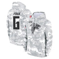 A.Falcons #6 Nick Folk Player Camo Arctic Salute to Service Hoodies Limited Gdoa Stitched Jerseys