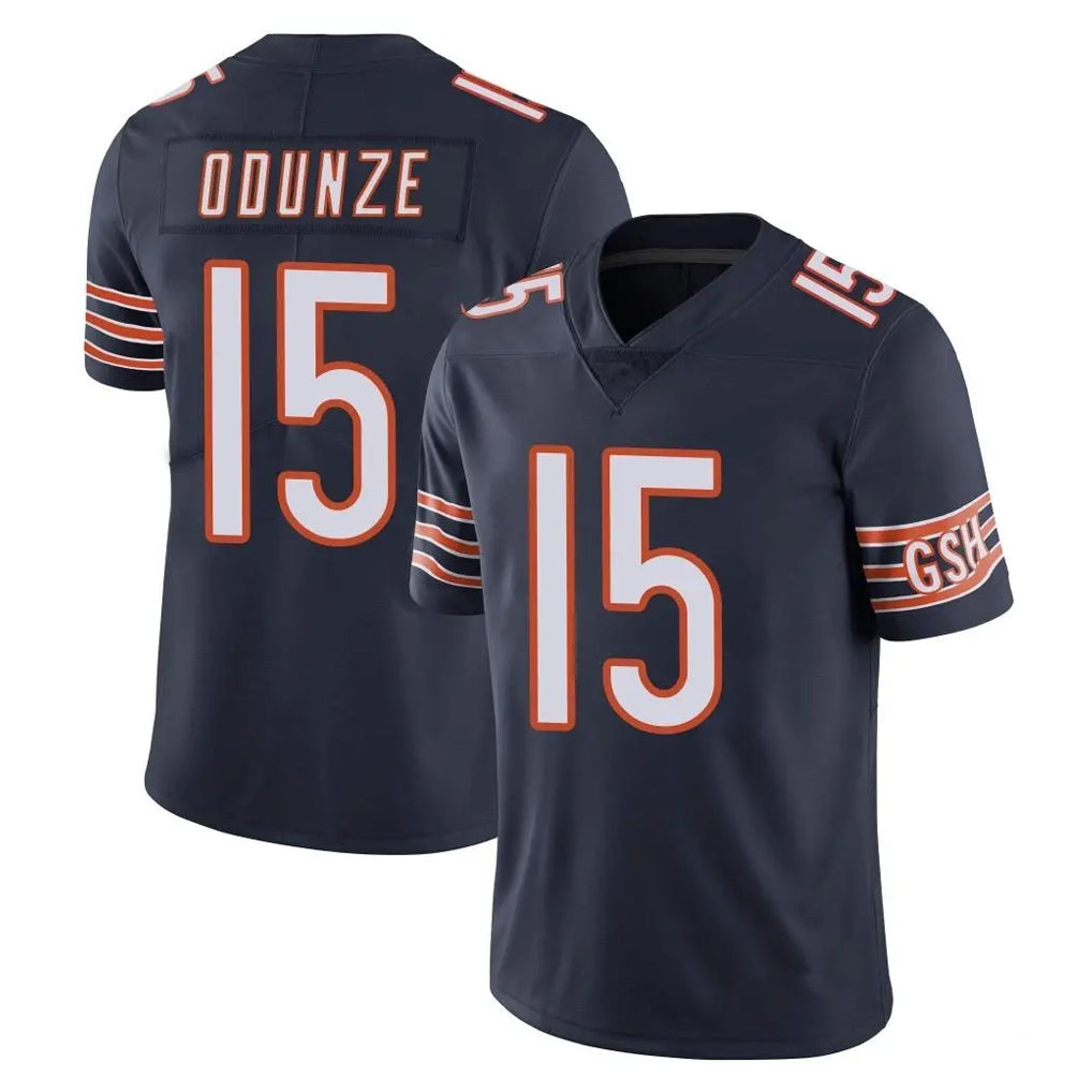 C.Bears #15 Rome Odunze Player Navy Vapor Untouchable Limited Home Game Gdoa Stitched Jerseys