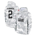 C.Browns #2 Shedeur Sanders Player Arctic Camo Salute to Service Hoodies Limited Game Gdoa Stitched Jerseys