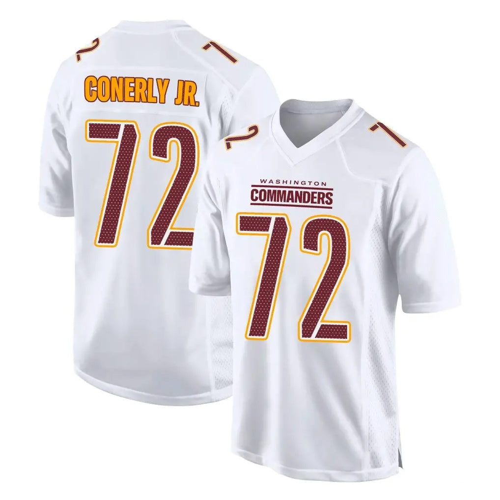W.Commanders #72 Josh Conerly Jr. Player White Tundra Fashion Home Game Gdoa Stitched Jerseys