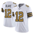 NO.Saints #12 Chris Olave Player White Limited Color Rush Home Game Gdoa Stitched Jerseys