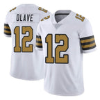 NO.Saints #12 Chris Olave Player White Limited Color Rush Home Game Gdoa Stitched Jerseys