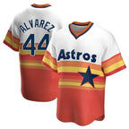 H.Astros #44 Yordan Alvarez Player Rainbow Cooperstown Collection T-shirt Gdoa Stitched Jerseys