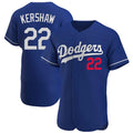 LA.Dodgers #22 Clayton Kershaw Player Royal Limited Elite Home Fdoa Stitched Jerseys