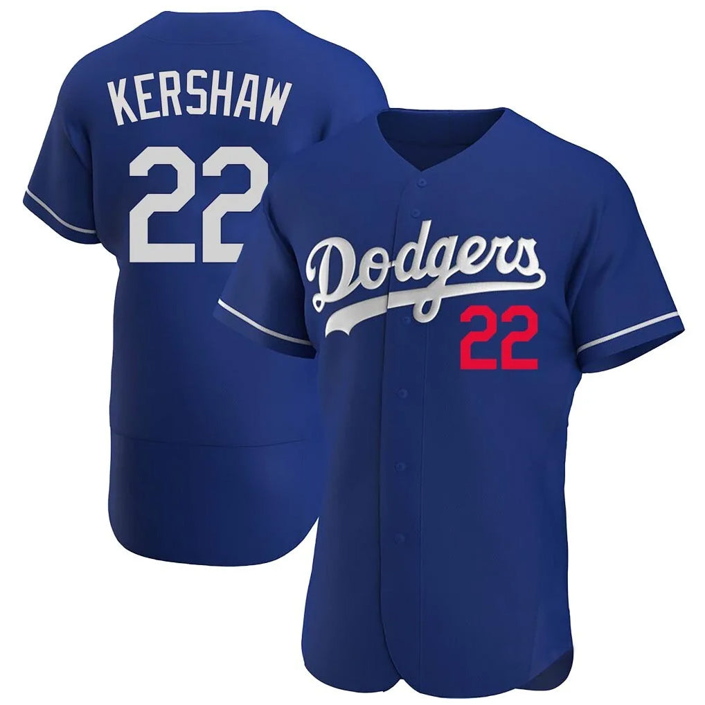 LA.Dodgers #22 Clayton Kershaw Player Royal Limited Elite Home Fdoa Stitched Jerseys
