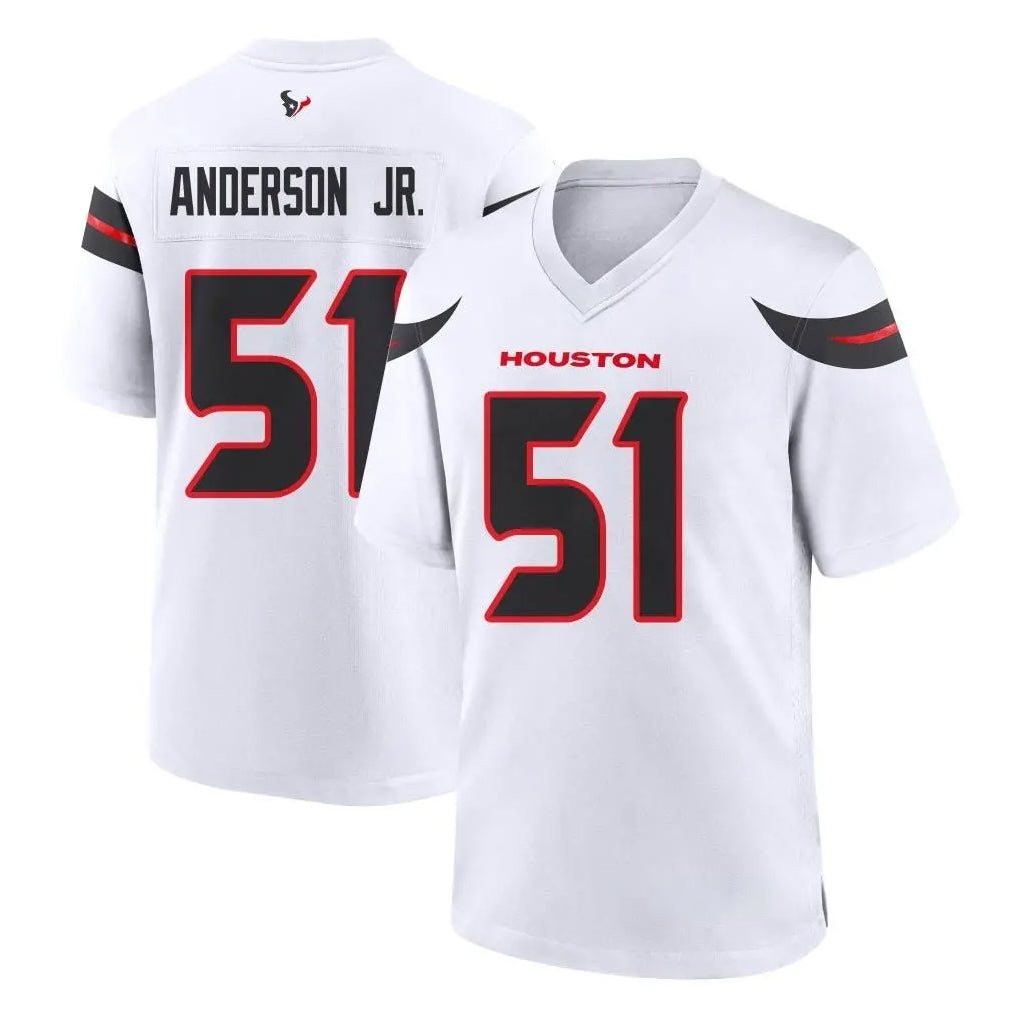H.Texans #51 Will Anderson Jr. Player White Home Game Gdoa Stitched Jerseys