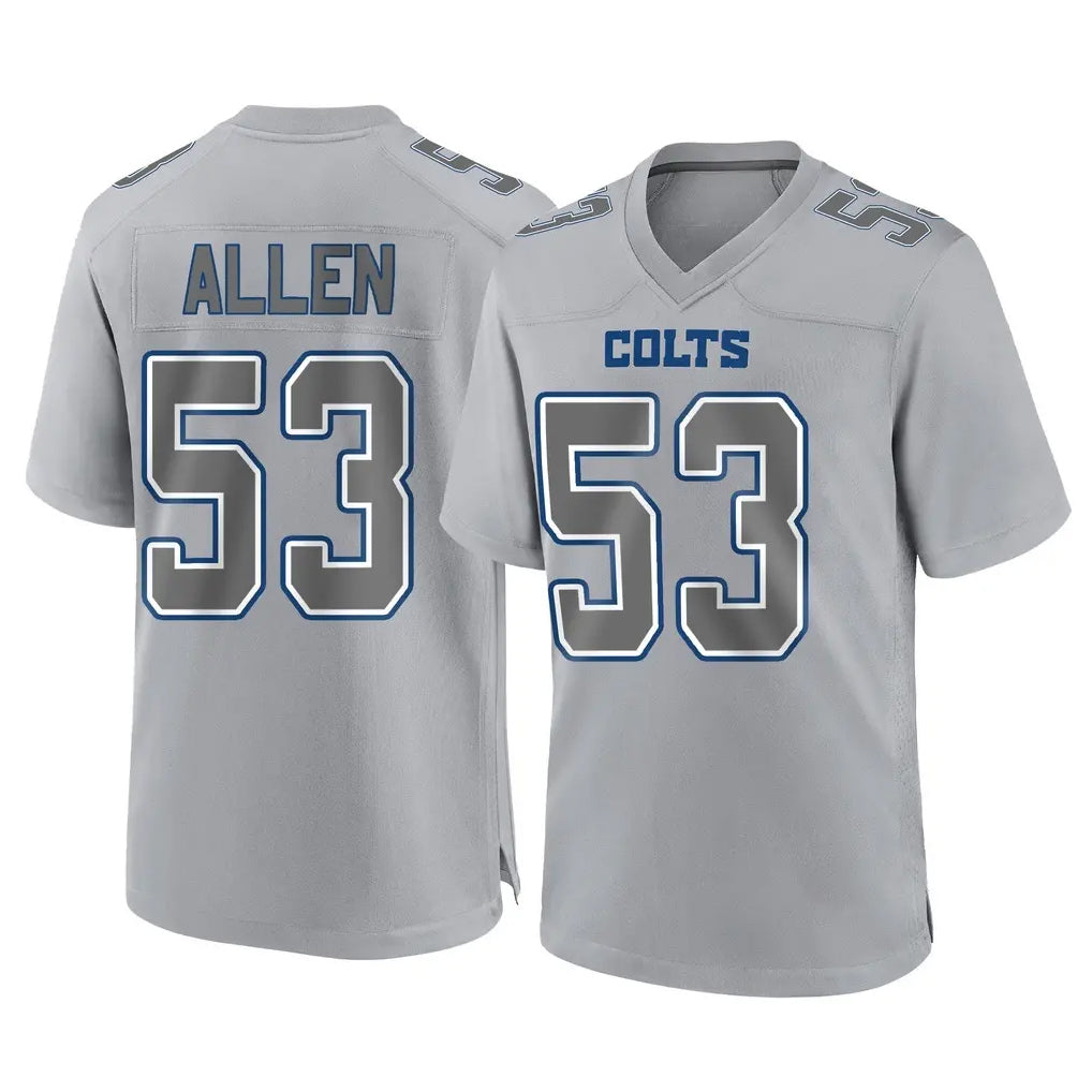 IN.Colts #53 CJ Allen Player Gray Atmosphere Fashion Home Game Gdoa Stitched Jerseys