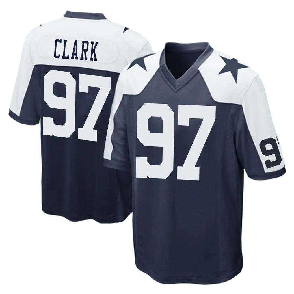 D.Cowboys #97 Kenny Clark Player Navy-White Alternate Home Game Gdoa Stitched Jerseys