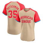 B.Orioles #35 Adley Rutschman Player Cream American League All-Star Limited Elite Home Game Gdoa Stitched Jerseys