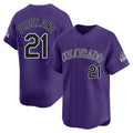 C.Rockies #21 Kyle Freeland Player Purple Limited Home Gdoa Stitched Jerseys