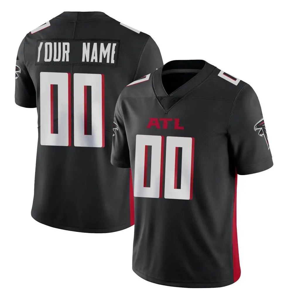 Custom A.Falcons Black Limited Home Game Any Name & Numbers Gdoa Stitched Jerseys