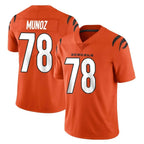 C.Bengals #78 Anthony Munoz Player Orange Vapor Untouchable Limited Home Game Gdoa Stitched Jerseys