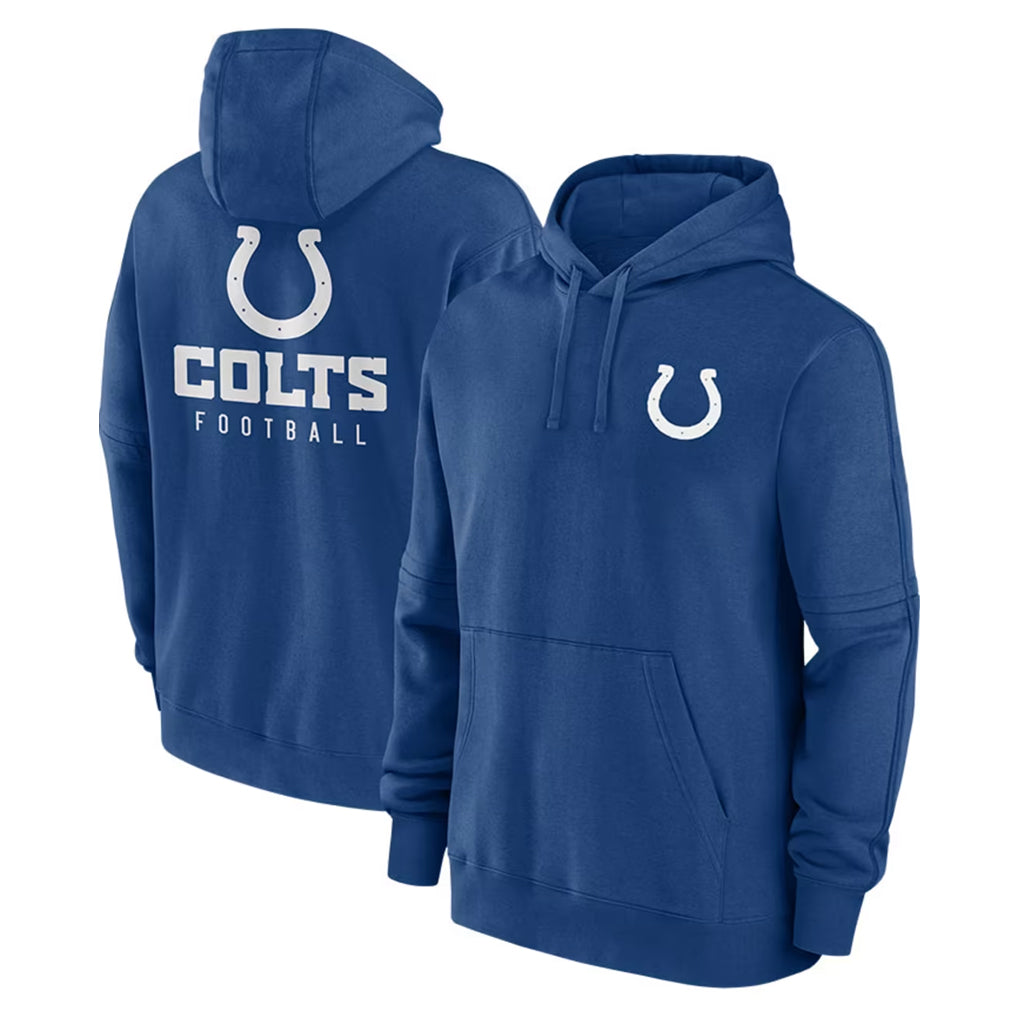 IN.Colts ## Colts Blank Player Blue Sideline Club Fleece Long Sleeve Hoodie Limited Gdoa Stitched Jerseys