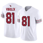 A.Cardinals #81 Travis Vokolek Player White Home Game Gdoa Stitched Jerseys