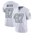 LV.Raiders #87 Michael Mayer Player White Limited Color Rush Home Game Gdoa Stitched Jerseys