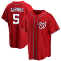 W.Nationals #5 CJ Abrams Player Red Replica Alternate Game Fdoa Stitched Jerseys