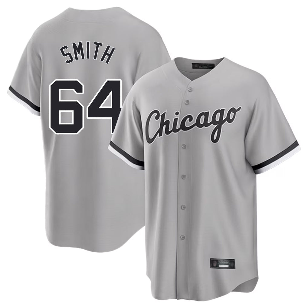 C.White Sox #64 Shane Smith Player Gray Home Game Gdoa Stitched Jerseys