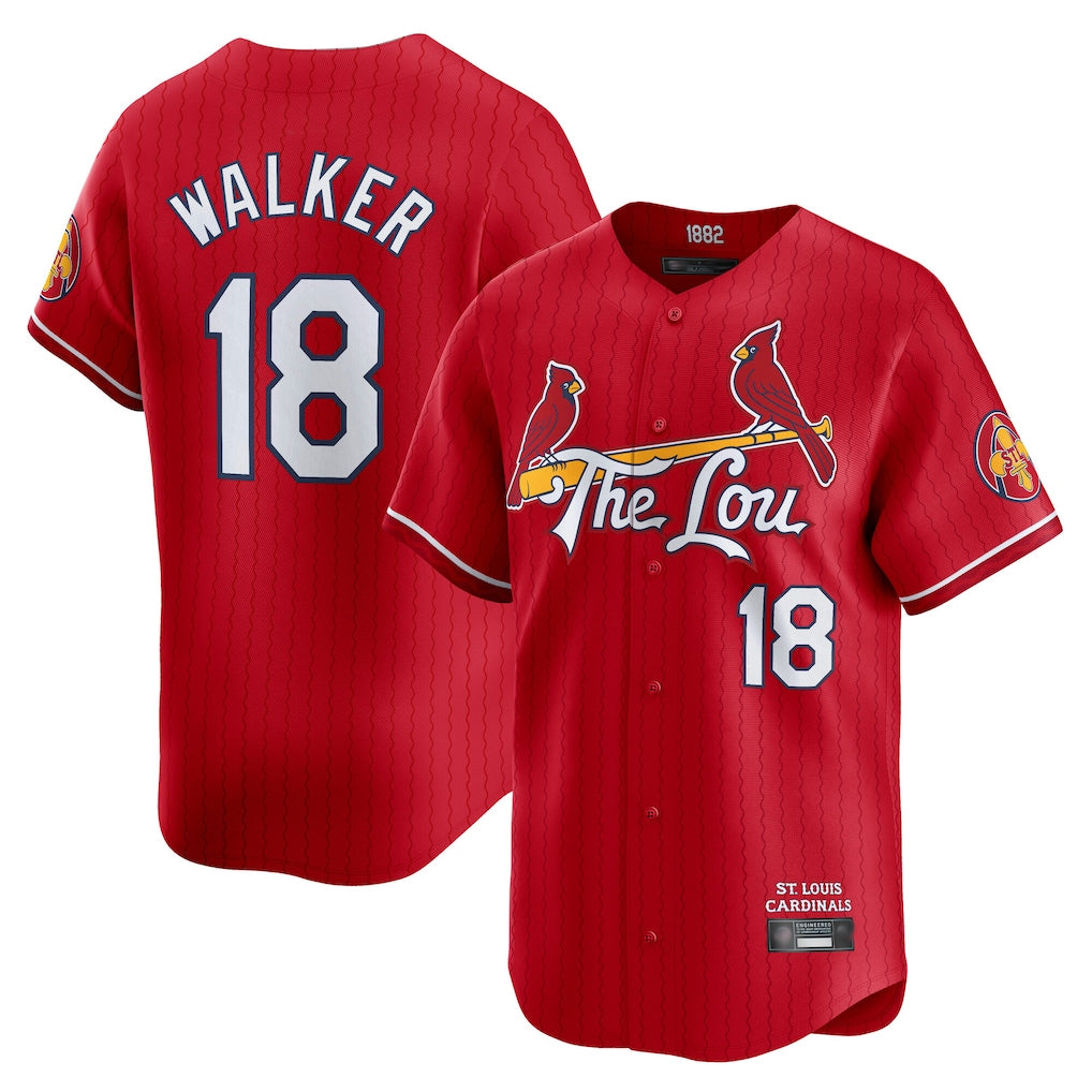 St. Louis Cardinals #18 Jordan Walker Player Red City Connect Limited Fdoa Stitched Jerseys