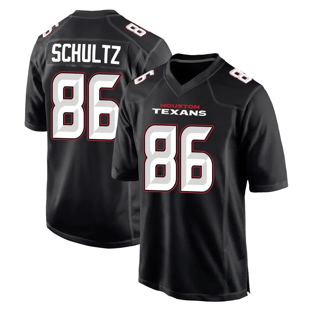 H.Texans #86 Dalton Schultz Player Carbon Black Fashion Home Game Gdoa Stitched Jerseys