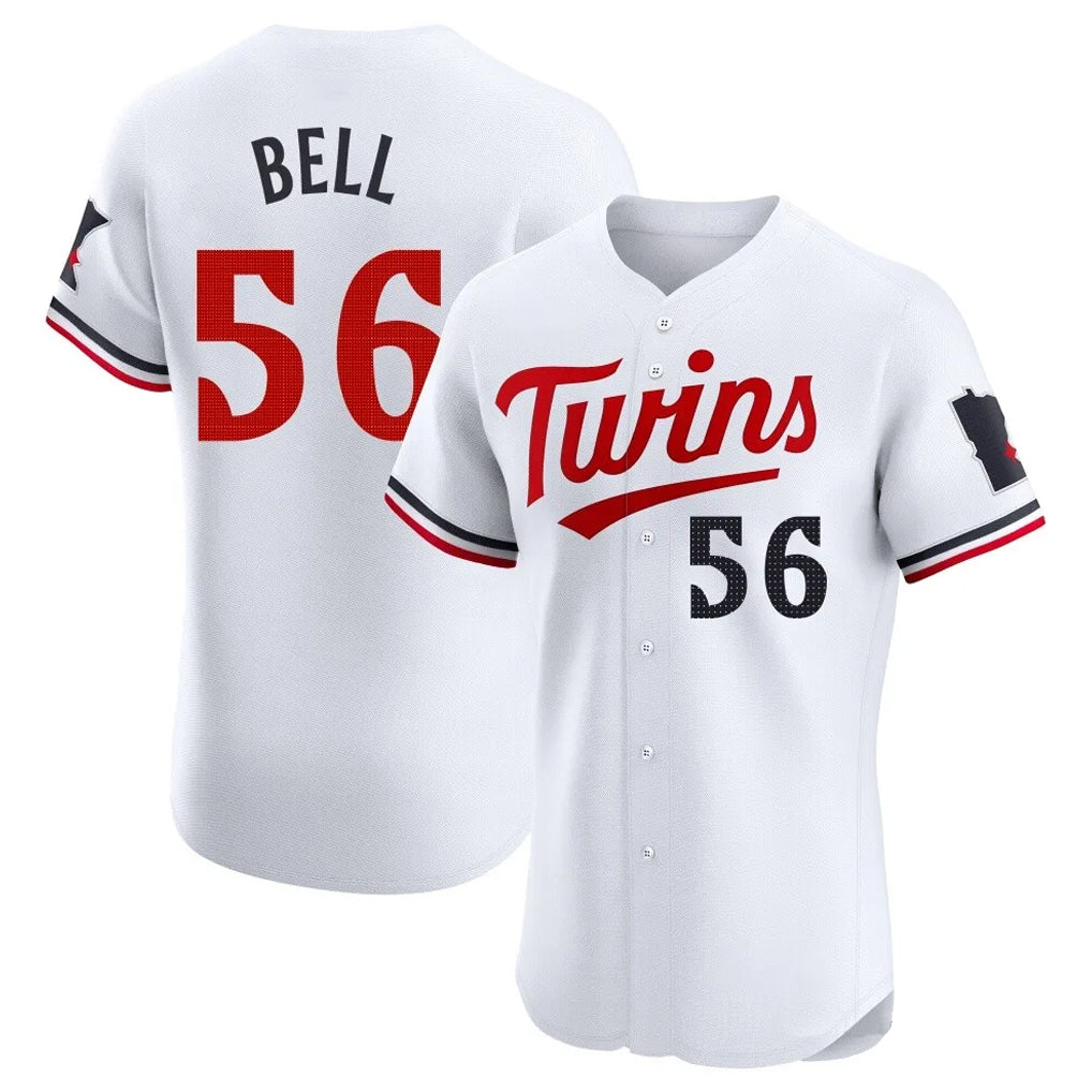 M.Twins #56 Josh Bell Player White Home Limited Elite Fdoa Stitched Jerseys