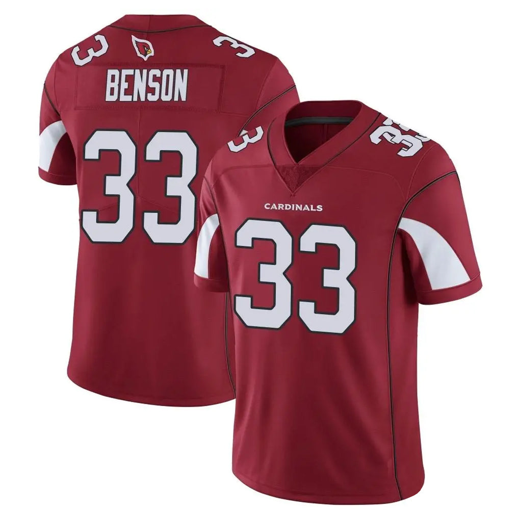 A.Cardinals #33 Trey Benson Player Cardinal Vapor Limited Home Game  Gdoa Stitched Jerseys