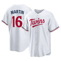 M.Twins #16 Austin Martin Player White Home Game Fdoa Stitched Jerseys