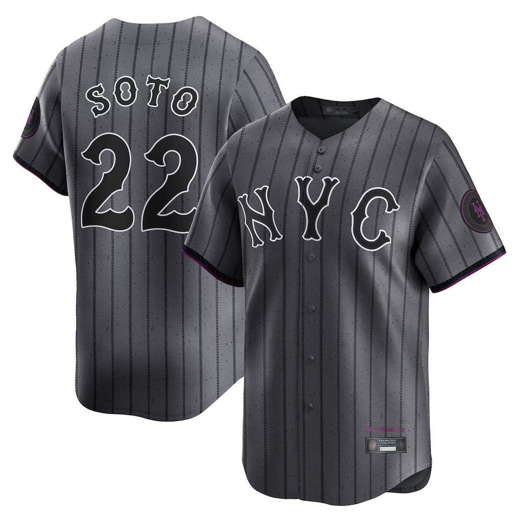 NY.Mets #22 Juan Soto Player Gray City Connect Limited Fdoa Stitched Jerseys