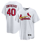 St. Louis Cardinals #40 Willson Contreras Player White Home Game Fdoa Stitched Jerseys