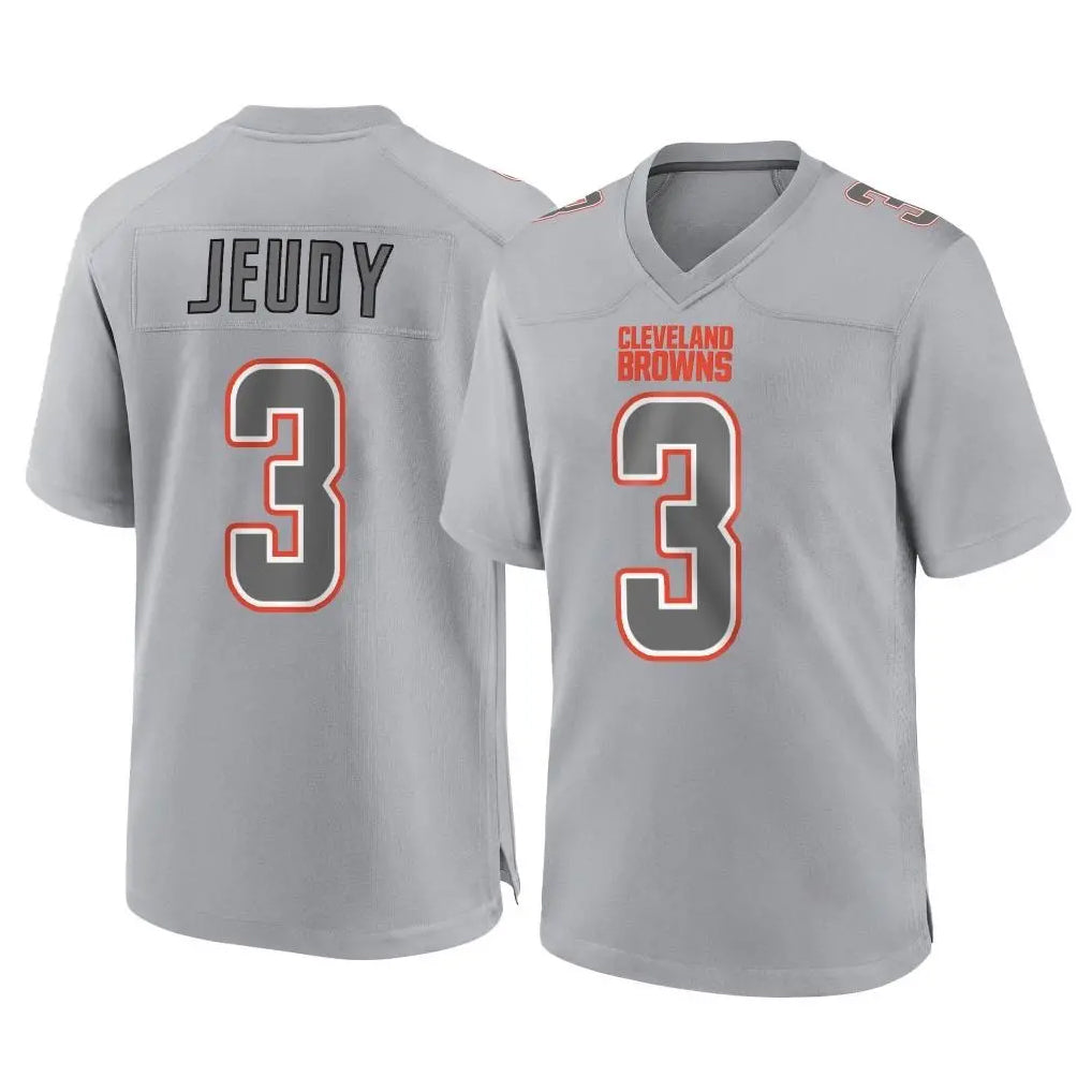 C.Browns #3 Jerry Jeudy Player Gray Atmosphere Fashion Game Gdoa Stitched Jerseys