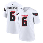 H.Texans #6 Reed Blankenship Player White Home Game Gdoa Stitched Jerseys