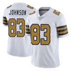 NO.Saints #83 Juwan Johnson Player White Limited Color Rush Home Game Gdoa Stitched Jerseys