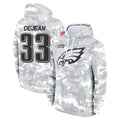 P.Eagles #33 Cooper DeJean Player Arctic Camo Salute to Service Pullover Hoodies Limited Game Gdoa Stitched Jerseys