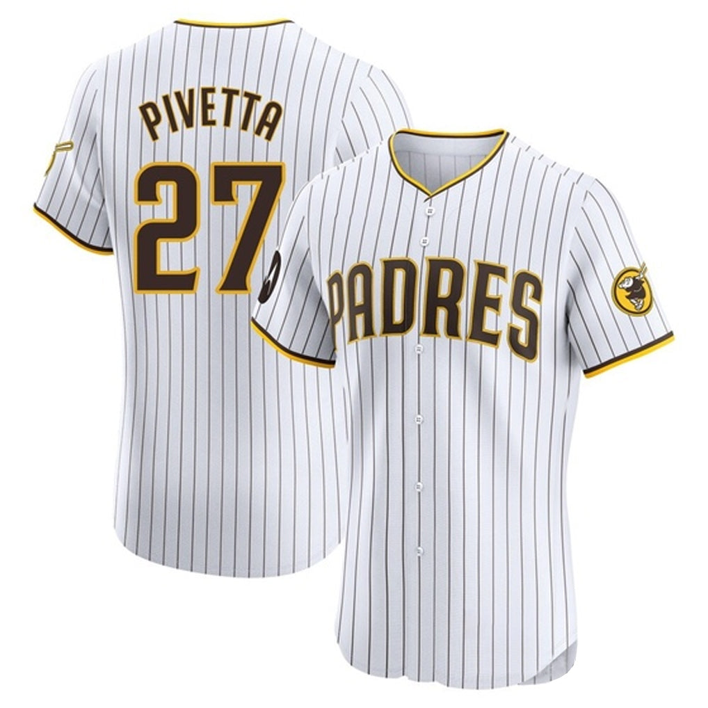 S.Diego Padres #27 Nick Pivetta Player White Home Limited Elite Fdoa Stitched Jerseys