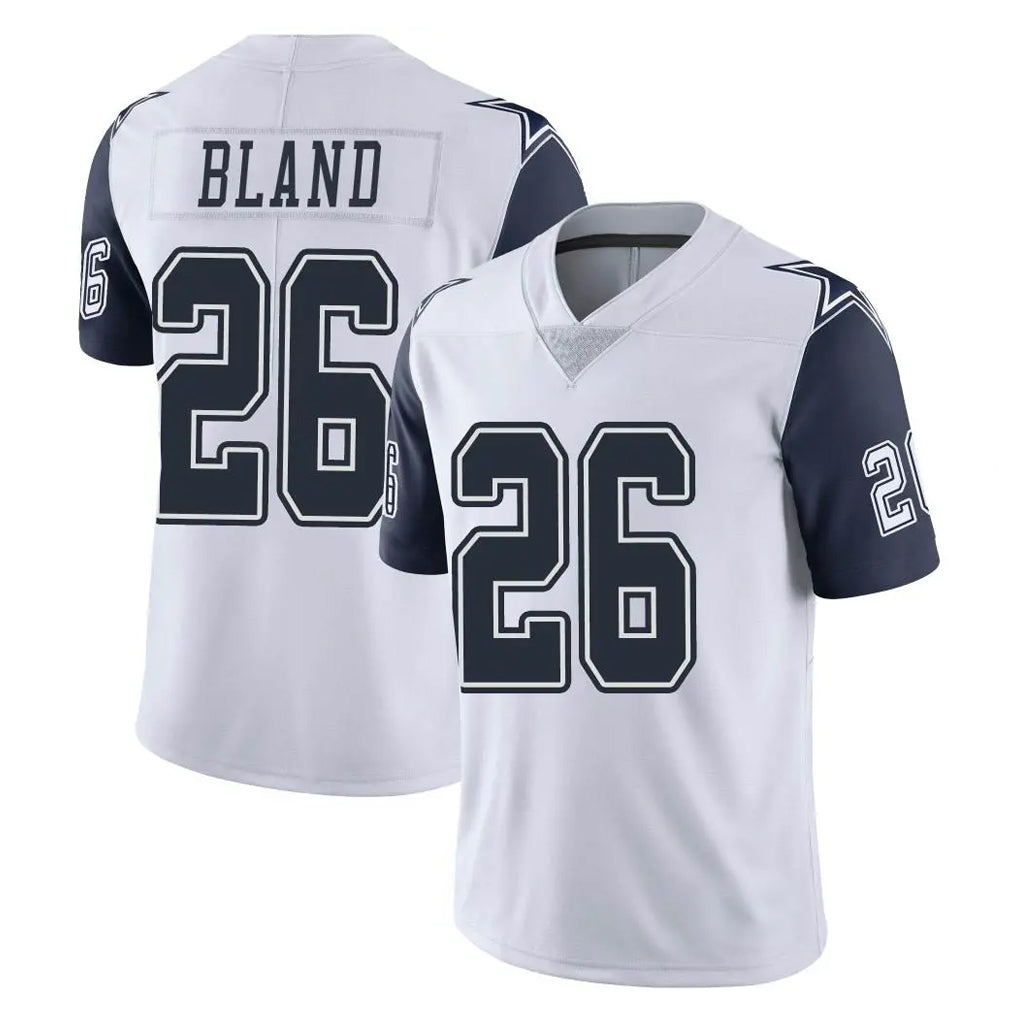 D.Cowboys #26 DaRon Bland Player White-Navy Limited Color Rush Vapor Untouchable Home Game Gdoa Stitched Jerseys