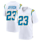 LA.Chargers #23 Tony Jefferson Player White Home Game Stitched Jerseys