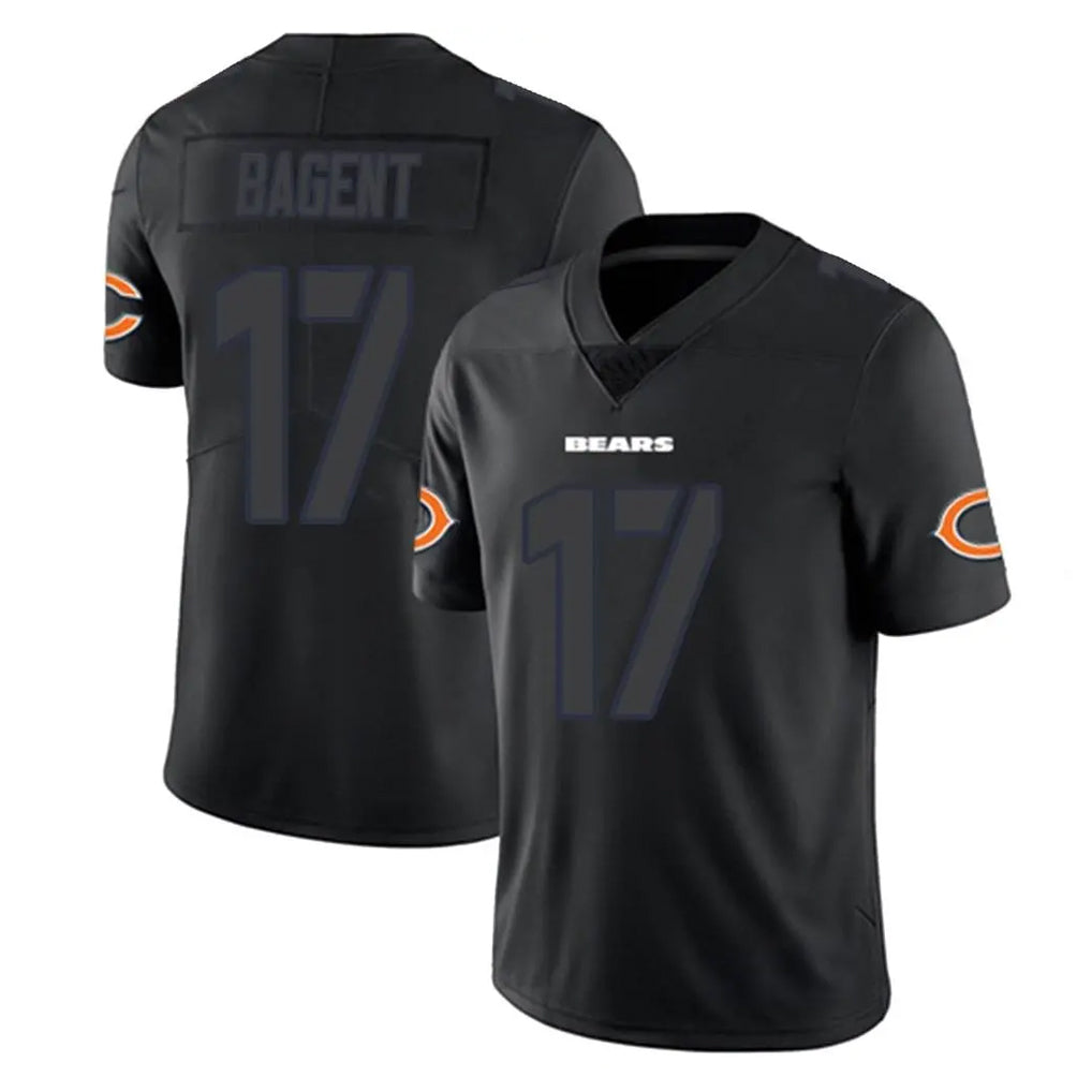 C.Bears #17 Tyson Bagent Player Black Impact Limited Game Gdoa Stitched Jerseys