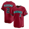 A.Diamondbacks #2 Geraldo Perdomo Player Red Limited Home Game Gdoa Stitched Jerseys