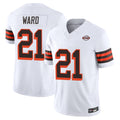 C.Browns #21 Denzel Ward Player White Limited Vapor F.U.S.E. Alternate Game Gdoa Stitched Jerseys