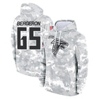 A.Falcons #65 Matthew Bergeron Player Camo Arctic Salute to Service Hoodies Limited Gdoa Stitched Jerseys