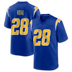 LA.Chargers #28 Kimani Vidal Player Royal Home Game Gdoa Stitched Jerseys