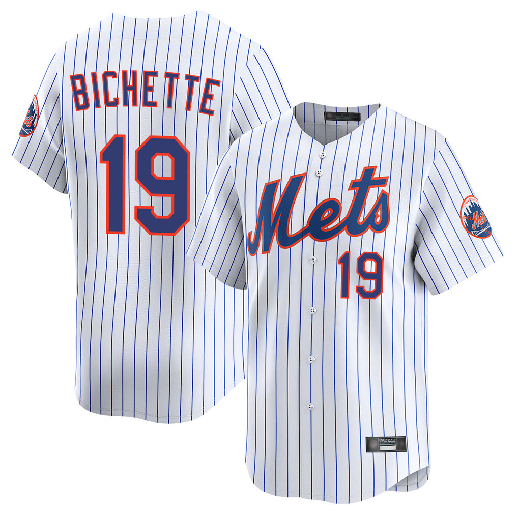 NY.Mets #19 Bo Bichette Player White Home Limited Fdoa Stitched Jerseys