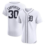 D.Tigers #30 Kerry Carpenter Player White Limited Elite Home Gdoa Stitched Jerseys