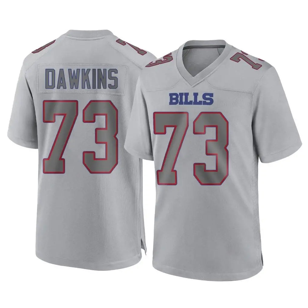 B.Bills #73 Dion Dawkins Player Gray Fashion Home Game Gdoa Stitched Jerseys