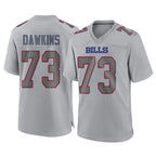 B.Bills #73 Dion Dawkins Player Gray Fashion Home Game Gdoa Stitched Jerseys