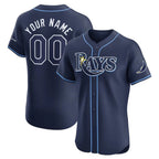 Custom T.Bay Rays Navy Limited Elite Home Game Any Name & Number Gdoa Stitched Jerseys