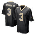NO.Saints #3 Travis Etienne Jr. Player Black Home Game Gdoa Stitched Jerseys