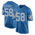 D.Lions #58 Penei Sewell Player Blue Vapor Untouchable Throwback Game Gdoa Stitched Jerseys