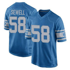 D.Lions #58 Penei Sewell Player Blue Vapor Untouchable Throwback Game Gdoa Stitched Jerseys