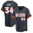 S.Diego Padres #34 Michael King Player Obsidian 2026 City Connect Home Limited T-shirt Fdoa Stitched Jerseys
